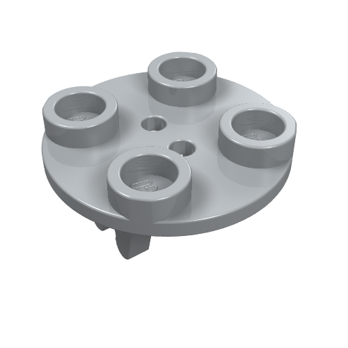 Part 2655 - Plate, Round 2 x 2 Thin with Wheel Holder - De BrickPlaats