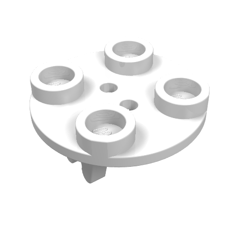 Part 2655 - Plate, Round 2 x 2 Thin with Wheel Holder - De BrickPlaats
