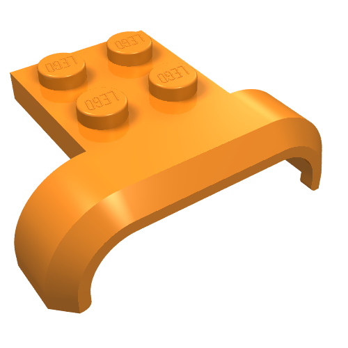 Part 28326 - Vehicle, Mudguard 4 x 3 x 1 with Arch Curved - De BrickPlaats