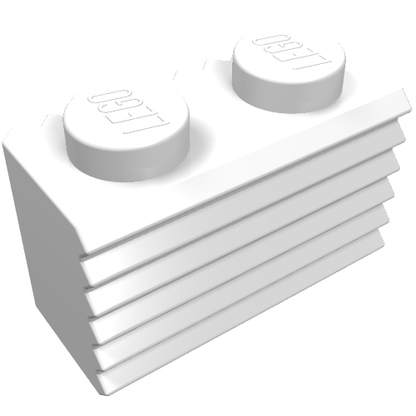 Part 2877 - Brick, Modified 1 x 2 with Grille / Fluted Profile - De BrickPlaats