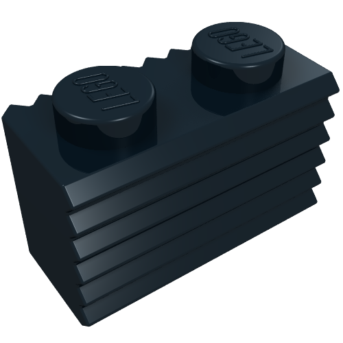 Part 2877 - Brick, Modified 1 x 2 with Grille / Fluted Profile - De BrickPlaats