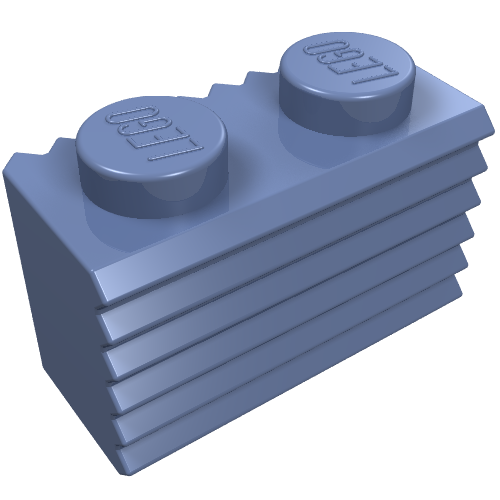 Part 2877 - Brick, Modified 1 x 2 with Grille / Fluted Profile - De BrickPlaats