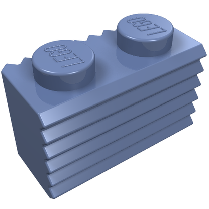 Part 2877 - Brick, Modified 1 x 2 with Grille / Fluted Profile - De BrickPlaats