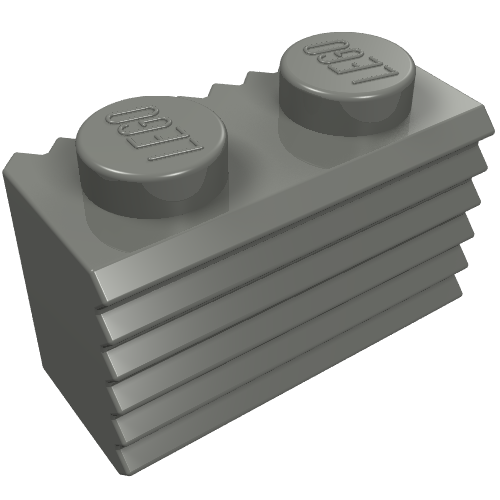 Part 2877 - Brick, Modified 1 x 2 with Grille / Fluted Profile - De BrickPlaats