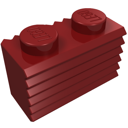Part 2877 - Brick, Modified 1 x 2 with Grille / Fluted Profile - De BrickPlaats