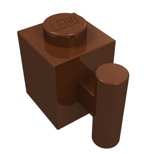 Part 2921 - Brick, Modified 1 x 1 with Bar Handle - De BrickPlaats