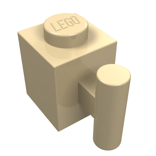 Part 2921 - Brick, Modified 1 x 1 with Bar Handle - De BrickPlaats