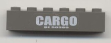 Part 3009pb110 - Brick 1 x 6 with 'CARGO' and 'BE 50380' Pattern (Sticker) - Set 4514 - De BrickPlaats