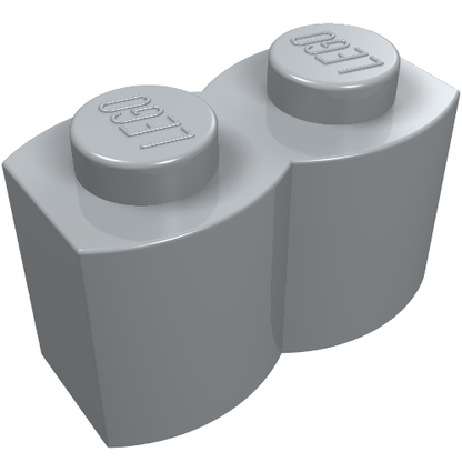 Part 30136 - Brick, Modified 1 x 2 with Log Profile - De BrickPlaats