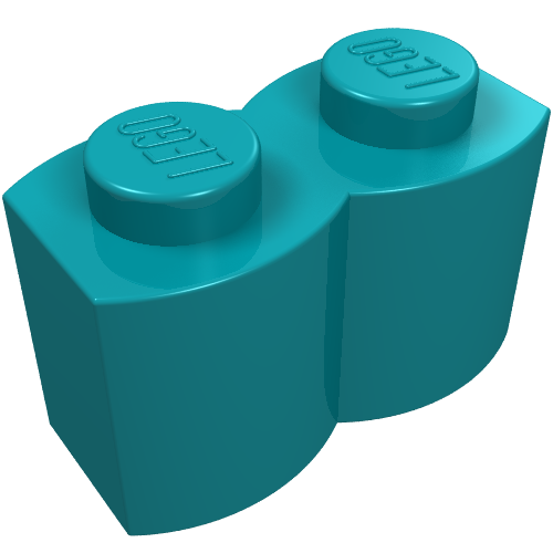 Part 30136 - Brick, Modified 1 x 2 with Log Profile - De BrickPlaats