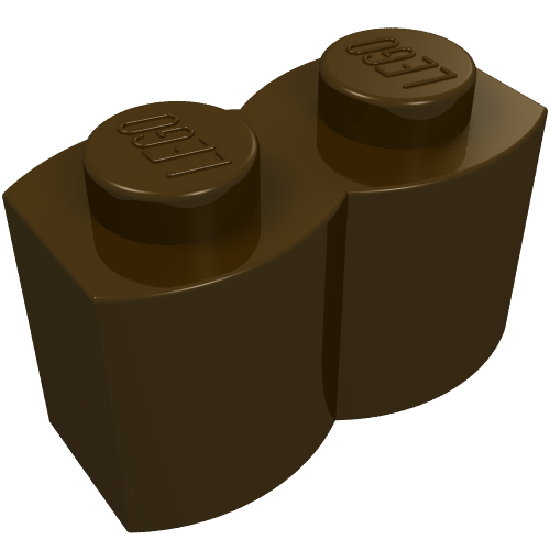 Part 30136 - Brick, Modified 1 x 2 with Log Profile - De BrickPlaats