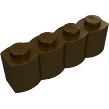 Part 30137 - Brick, Modified 1 x 4 with Log Profile - De BrickPlaats