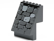 Part 30156pb02 - Panel 4 x 6 x 6 Sloped with Stone Wall Pattern - De BrickPlaats