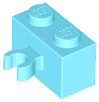 Part 30237b - Brick, Modified 1 x 2 with Open O Clip Thick (Vertical Grip) - De BrickPlaats