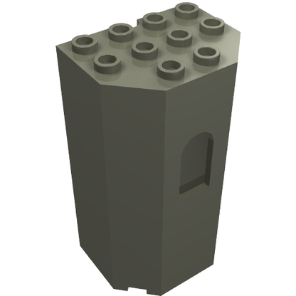 Part 30246 - Panel 3 x 4 x 6 Turret Wall with Window - De BrickPlaats
