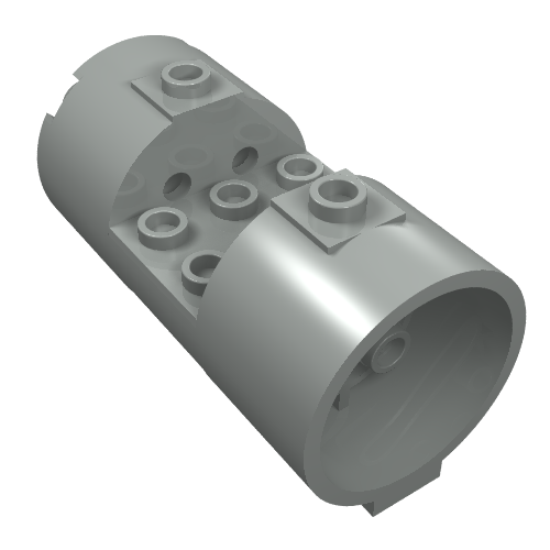 Part 30360 - Cylinder 3 x 6 x 2 2/3 Horizontal - Round Connections Between Interior Studs - De BrickPlaats