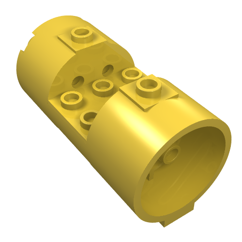 Part 30360 - Cylinder 3 x 6 x 2 2/3 Horizontal - Round Connections Between Interior Studs - De BrickPlaats