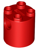 Part 30361c - Brick, Round 2 x 2 x 2 Robot Body - with Bottom Axle Holder x Shape + Orientation - De BrickPlaats