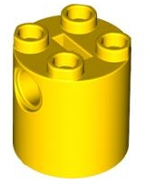 Part 30361c - Brick, Round 2 x 2 x 2 Robot Body - with Bottom Axle Holder x Shape + Orientation - De BrickPlaats