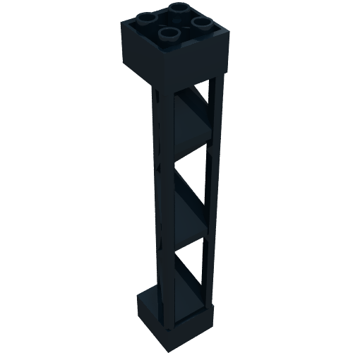 Part 30517 - Support 2 x 2 x 10 Girder Triangular Vertical - Type 1 - Solid Top, 3 Posts - De BrickPlaats