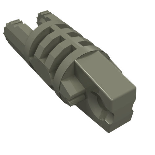 Part 30554a - Hinge Cylinder 1 x 3 Locking with 1 Finger and 2 Fingers on Ends, without Hole - De BrickPlaats