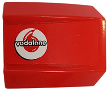 Part 30602pb042L - Slope, Curved 2 x 2 Lip with Vodafone Logo Pattern Left (Sticker) - Sets 8672 / 8673 - De BrickPlaats