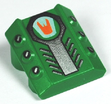 Part 30603pb16 - Brick, Modified 2 x 2 No Studs, Sloped with 6 Side Pistons Raised and Scratch Pattern - De BrickPlaats
