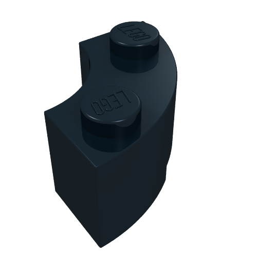 Part 3063 - Brick, Round Corner 2 x 2 Macaroni with Stud Notch - De BrickPlaats