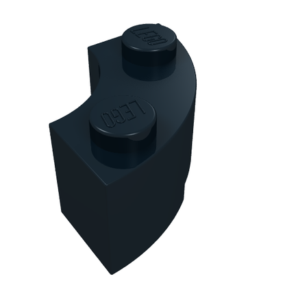 Part 3063 - Brick, Round Corner 2 x 2 Macaroni with Stud Notch - De BrickPlaats