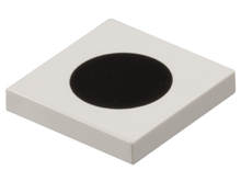 Part 3068p17 - Tile 2 x 2 with Black Circle Small Pattern - De BrickPlaats