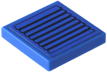 Part 3068pb0455 - Tile 2 x 2 with Black Vent on Blue Background Pattern (Sticker) - Set 3181 - De BrickPlaats