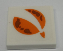 Part 3068pb1332 - Tile 2 x 2 with Orange City Mars Exploration Logo Pattern (Sticker) - Set 60228 - De BrickPlaats