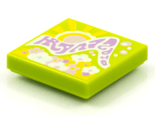 Part 3068pb1559 - Tile 2 x 2 with BeatBit Album Cover - Sun and Sunshine with Flowers Pattern - De BrickPlaats