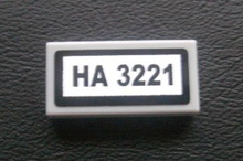 Part 3069pb0128 - Tile 1 x 2 with 'HA 3221' Pattern (Sticker) - Set 3221 - De BrickPlaats