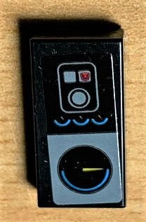 Part 3069pb0837 - Tile 1 x 2 with Gauges and Buttons Pattern (Sticker) - Set 42078 - De BrickPlaats