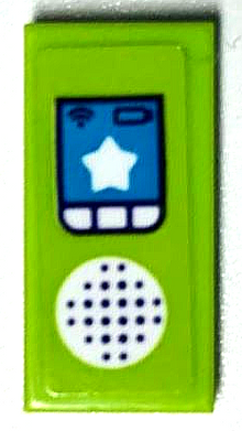 Part 3069pb0849 - Tile 1 x 2 with CB Radio, Speaker, Buttons and Star Pattern (Sticker) - Set 41339 - De BrickPlaats