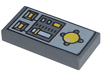 Part 3069pc1 - Tile 1 x 2 with Vehicle Control Panel Pattern - De BrickPlaats