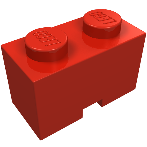 Part 3134 - Brick, Modified 1 x 2 with Cable Holding Cutout - De BrickPlaats