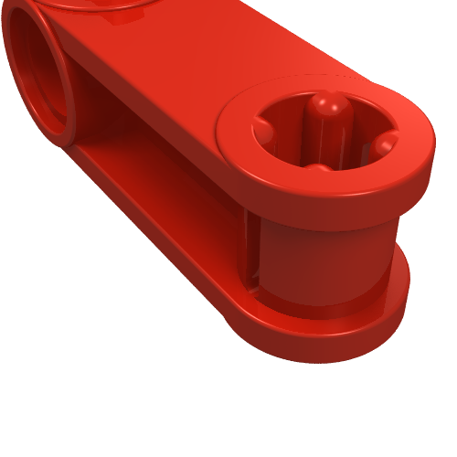 Part 32068 - Technic, Axle and Pin Connector Perpendicular 3L with Pin Hole - De BrickPlaats