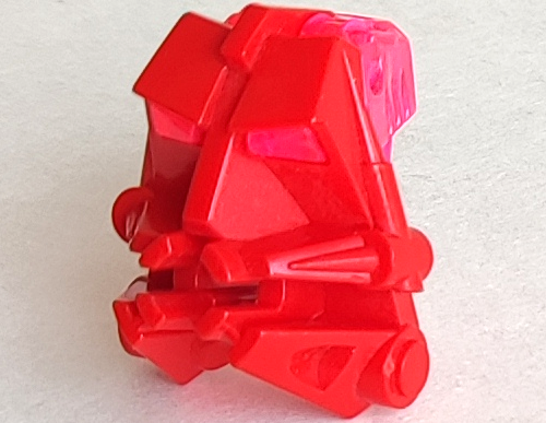 Part 32553c07 - Bionicle Head Connector Block 3 x 4 x 1 2/3 with Trans-Dark Pink Eye / Brain Stalk (32553 / 32554) - De BrickPlaats