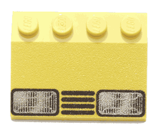 Part 3297px23 - Slope 33 3 x 4 with Headlights and Grille Pattern - De BrickPlaats