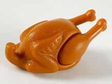Part 33048c02 - Turkey (Type 1) with Drumsticks 22mm with Oval Opening on Back (33048 / 42876) - De BrickPlaats