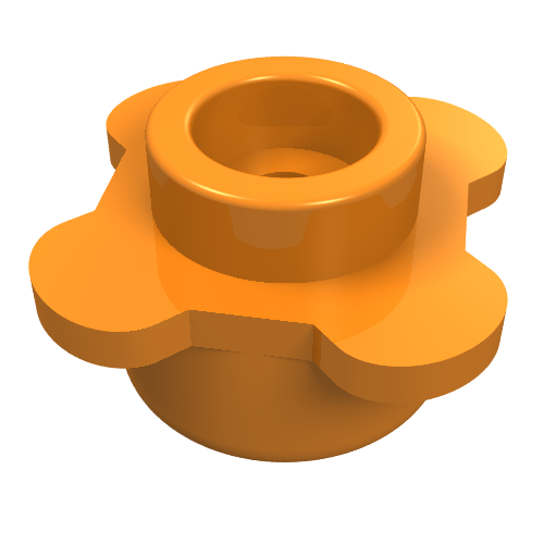 Part 33291 - Plate, Round 1 x 1 with Flower Edge (4 Knobs / Petals) - De BrickPlaats