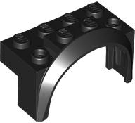 Part 3387 - Vehicle, Mudguard 4 x 2 1/2 x 2 with Arch Round - De BrickPlaats