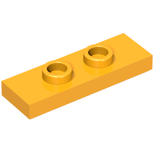 Part 34103 - Plate, Modified 1 x 3 with 2 Studs (Double Jumper) - De BrickPlaats