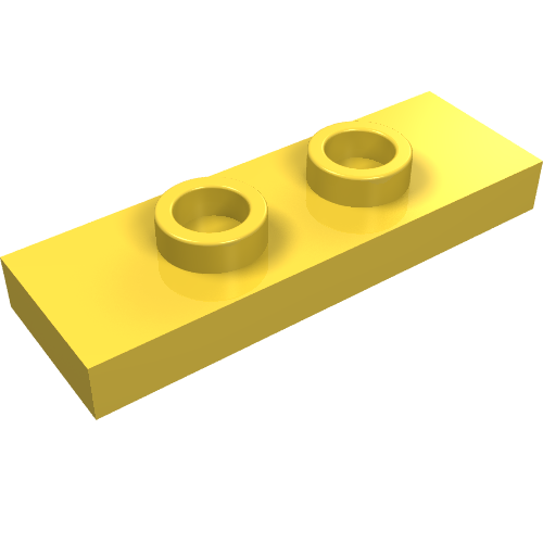 Part 34103 - Plate, Modified 1 x 3 with 2 Studs (Double Jumper) - De BrickPlaats
