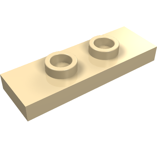 Part 34103 - Plate, Modified 1 x 3 with 2 Studs (Double Jumper) - De BrickPlaats