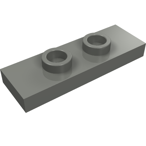 Part 34103 - Plate, Modified 1 x 3 with 2 Studs (Double Jumper) - De BrickPlaats