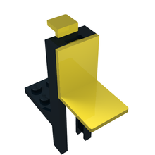 Part 3430c02 - Vehicle, Forklift 2 x 2 Plate and Yellow Fork - De BrickPlaats