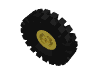 Part 3482c02 - Wheel with Split Axle Hole with Black Tire 30 x 10.5 Offset Tread (3482 / 2346) - De BrickPlaats